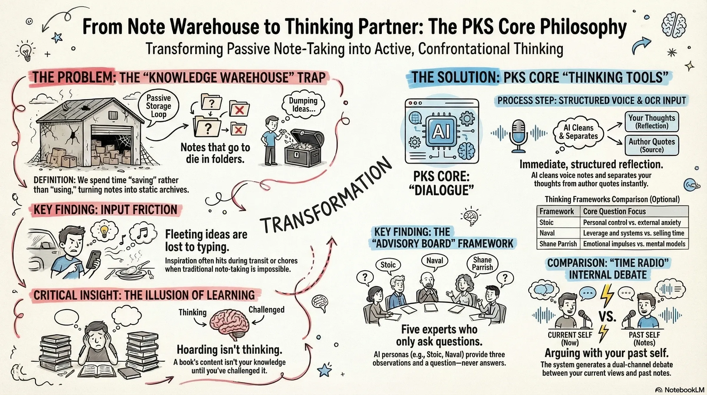 PKS Core 理念資訊圖:從「知識倉庫」困境到思考工具與時光電台辯論 PKS Core 理念資訊圖:從「知識倉庫」困境到思考工具與時光電台辯論